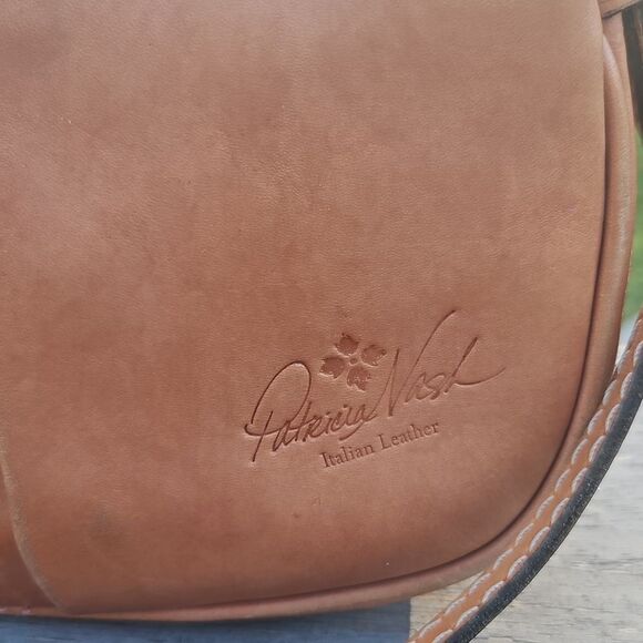 Patricia Nash Italian Leather Crossbody Saddle Bag - Picture 2 of 12